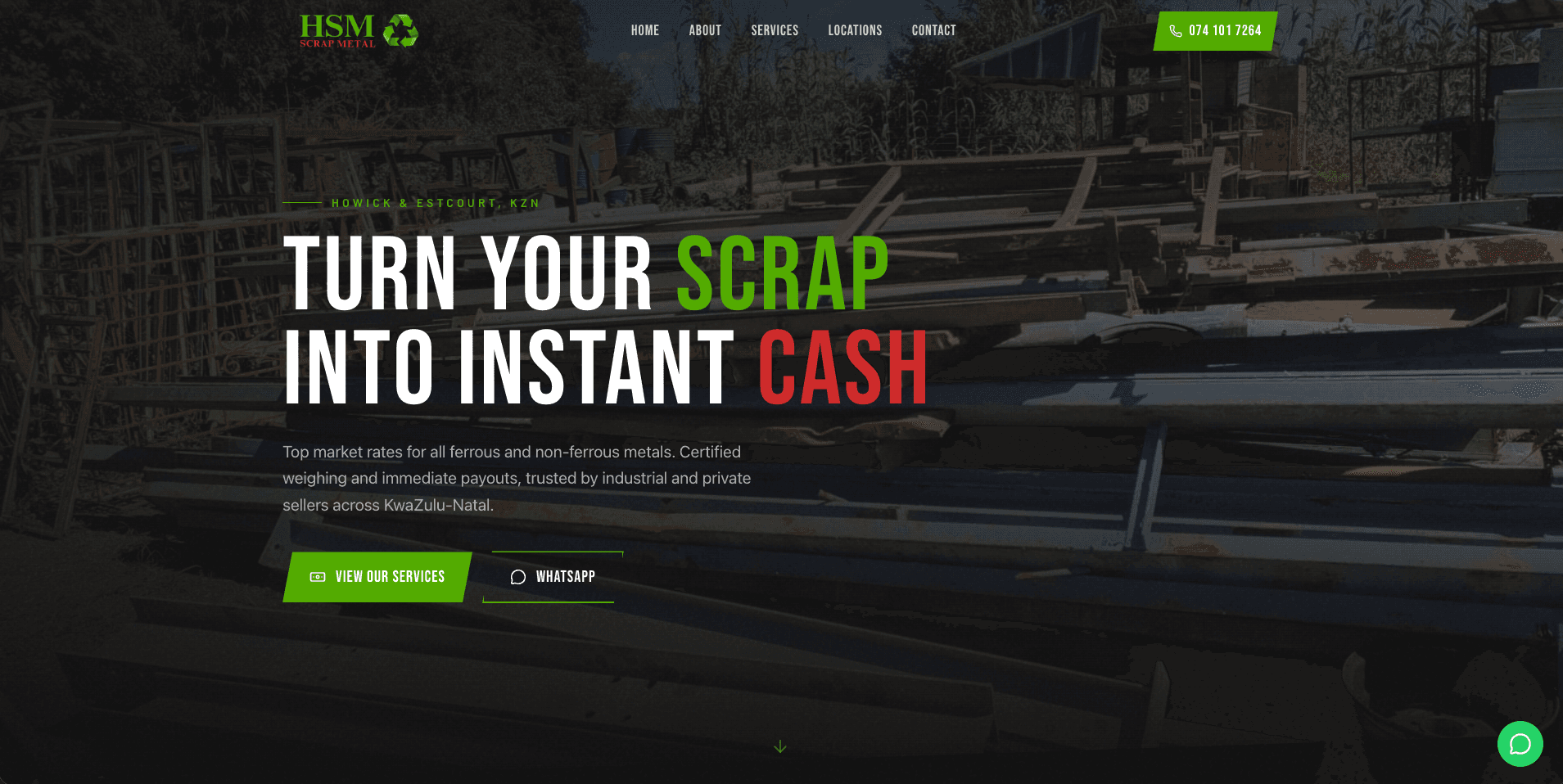 HSM Scrap Metal website