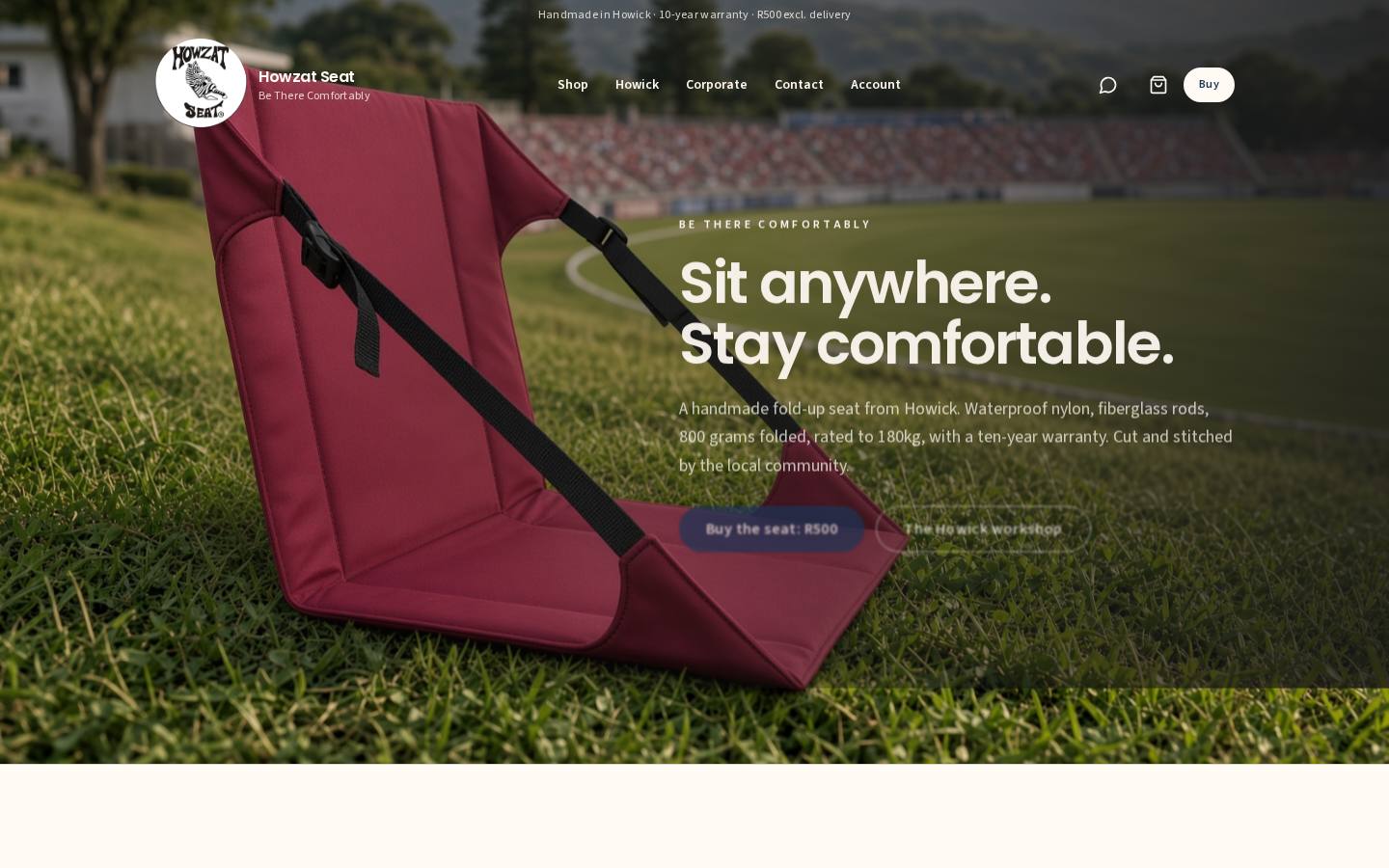 Howzat Seat website