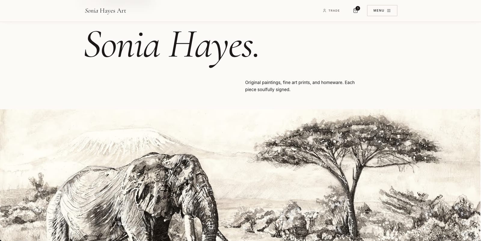 Sonia Hayes Art website